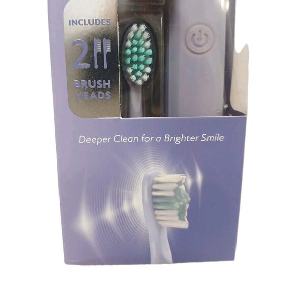 Sonic Electric Toothbrush 2 Heads Batteries included IPX6 Water Resistant - Picture 4 of 11